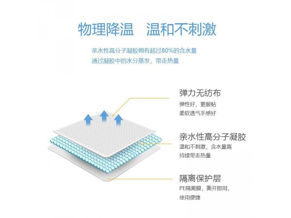 冷敷理療廠家生產(chǎn)成人冰涼貼夏季冰貼冰涼貼袋裝退熱降溫水凝膠防暑清涼貼。
